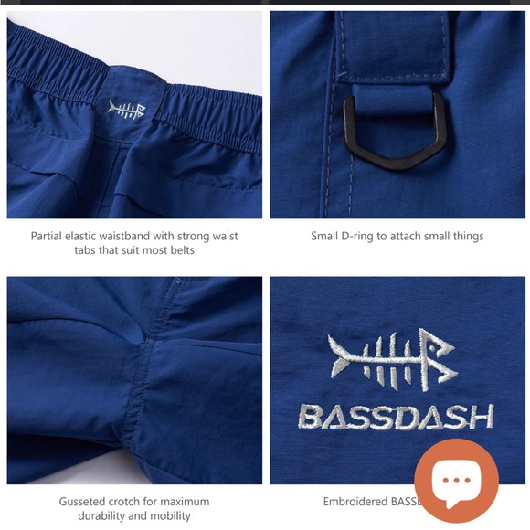 Bassdash Women's UPF 50+ Quick Dry Fishing Shorts FP03W size Small - Picture 5 of 8